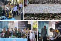 Polres Garut Musnahkan 3.783 Botol Miras dan Ribuan Knalpot Brong Demi Keamanan Masyarakat  