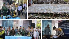 Polres Garut Musnahkan 3.783 Botol Miras dan Ribuan Knalpot Brong Demi Keamanan Masyarakat  