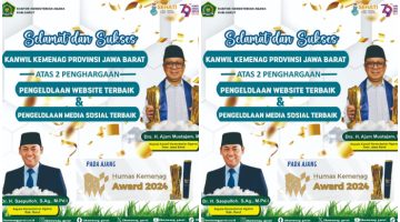 Motivasi Baru! Kemenag Jabar Raih Dua Penghargaan di Ajang Humas Award 2024