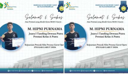 MAN 1 Garut Bangga M. Hipni Purnama Raih Juara 1 Pencak Silat di Pesona Garut Open