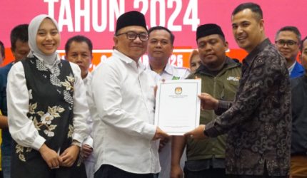 Sah Abdusy Syakur Amin dan Putri Karlina Ditetapkan Sebagai Pemimpin Baru Dalam Rapat Pleno KPU Garut