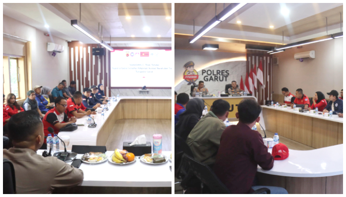 Silaturahmi Kapolres Garut dengan Serikat Buruh_ Komitmen Jaga Kondusifitas Jelang May Day