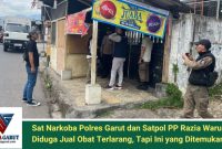 Sat Narkoba Polres Garut dan Satpol PP Razia Warung Diduga Jual Obat Terlarang, Tapi Ini yang Ditemukan!