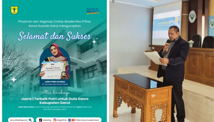 Julita Vidia Ameliya Raih Juara 1 Duta Genre Garut 2025, Ini Kata Ketua STIKes Karsa Husada!