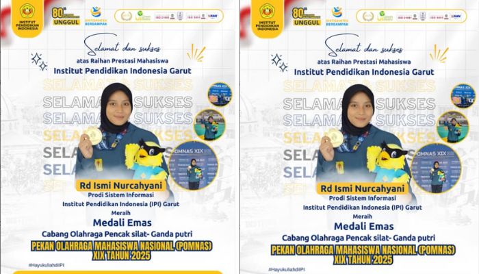 Mahasiswi IPI Garut, Ismi Nurcahyani, Raih Medali Emas Pencak Silat POMNAS XIX 2025