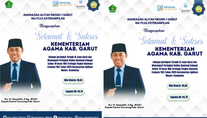 MAN 1 Garut Apresiasi Prestasi NKA Tertinggi Kemenag Garut