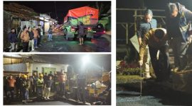 Bupati Garut Pantau Rehabilitasi Jalan Hingga Tengah Malam
