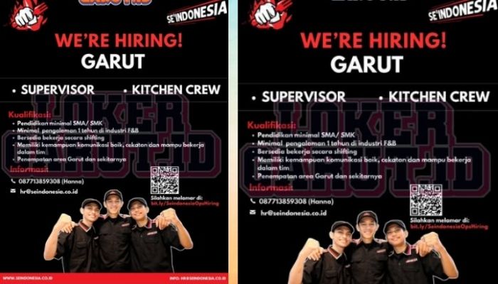 Lowongan Kerja Garut Hari Ini: Se’Indonesia Buka Supervisor dan Kitchen Crew
