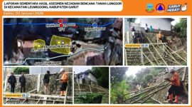Tembok Penahan Tanah Ambruk di Leuwigoong, Longsor Ancam Mushola dan Rumah Warga Lansia