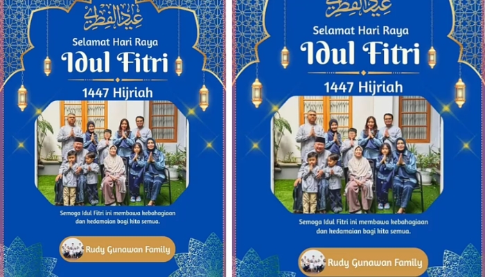 Rudy Gunawan dan Keluarga Ucapkan Selamat Idul Fitri 1447 H, Doakan Kedamaian untuk Semua