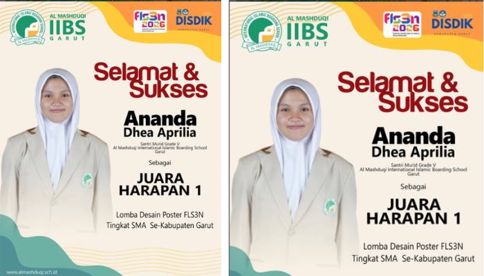 Dhea Aprilia Harumkan Nama Al Mashduqi IIBS Garut di Ajang FLS3N Kabupaten Garut