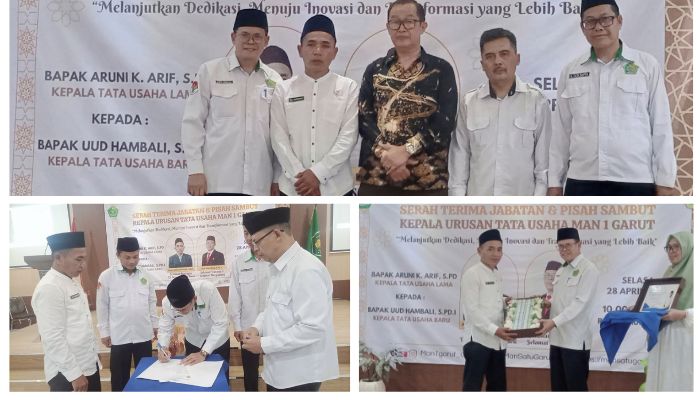 Kepala MAN 1 Garut Apresiasi Dedikasi Aruni Kisman, Sambut Uud Hambali dengan Semangat Kemajuan