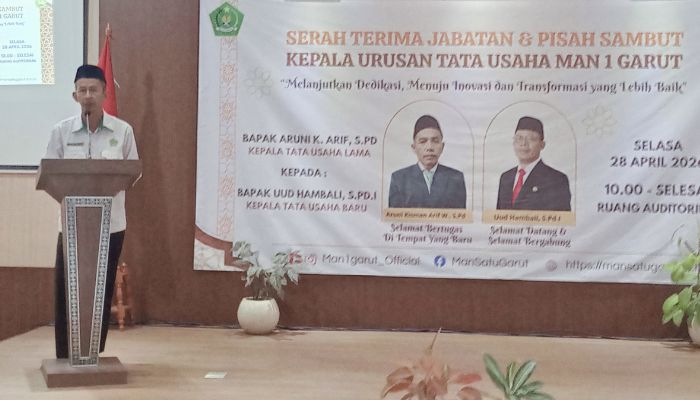 Kesaksian Menyentuh PLT Kepala MAN 2 Garut untuk Uud Hambali di Acara Sertijab Kepala TU MAN 1 Garut