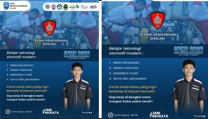 SMK Muhammadiyah Garut Buka SPMB 20262027, Jurusan TKRO Siapkan Lulusan Siap Kerja di Industri Otomotif