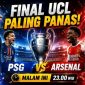 Trofi Liga Champions UEFA diperebutkan PSG dan Arsenal pada partai final UCL 2025/2026 di Puskas Arena, Budapest.