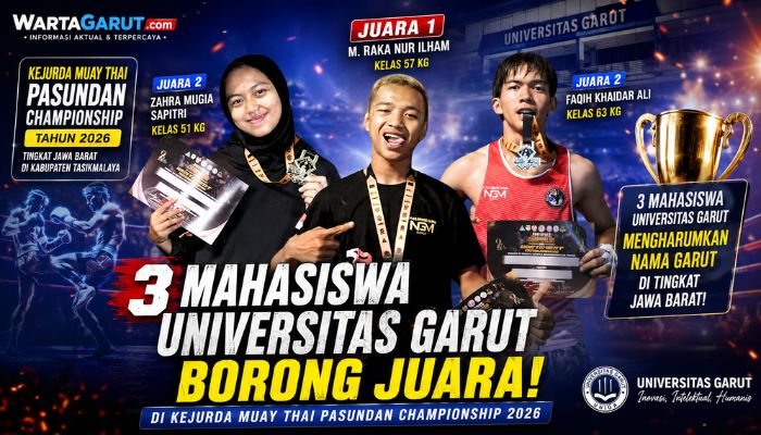 3 Mahasiswa Universitas Garut Borong Juara di Kejurda Muay Thai Pasundan Championship 2026