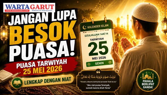 Besok Puasa Tarwiyah, Niat Puasa Tarwiyah Lengkap Arab, Latin dan Artinya serta Keutamaannya