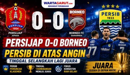 Hasil Persijap vs Borneo FC 0-0, Persib Bandung Makin Dekat Juara Liga Indonesia 2 Borneo