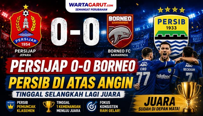 Hasil Persijap vs Borneo FC 0-0, Persib Bandung Makin Dekat Juara Liga Indonesia
