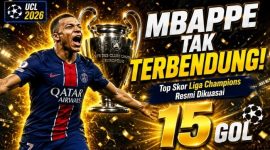 Kylian Mbappe memimpin daftar top skor Liga Champions dengan 15 gol, unggul tipis atas Harry Kane yang mengoleksi 14 gol sepanjang kompetisi