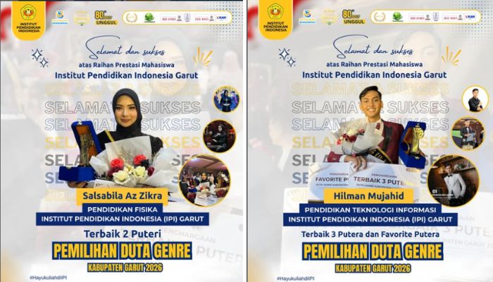 Dua Mahasiswa IPI Garut Raih Gelar Bergengsi pada Pemilihan Duta Genre Garut 2026