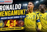 Hasil Al-Nassr Vs Damac FC 4-1, Cristiano Ronaldo Cetak Dua Gol