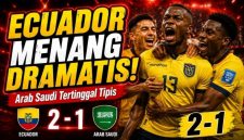 Hasil Ekuador vs Arab Saudi 2-1: Gol Valencia Tentukan Kemenangan Dramatis
