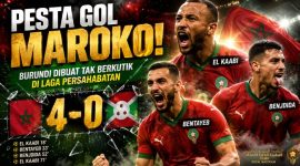 Hasil Maroko vs Burundi 5-0, Singa Atlas Pesta Gol di Babak Kedua