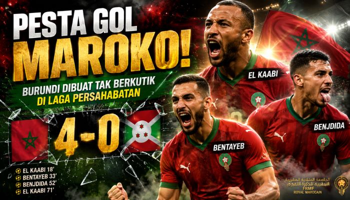 Hasil Maroko vs Burundi 5-0, Singa Atlas Pesta Gol di Babak Kedua