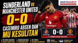Hasil Sunderland vs Manchester United 0-0, Casemiro Absen dan MU Kesulitan