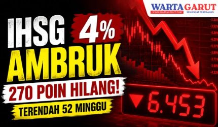 IHSG Hari Ini Anjlok 402 Persen ke 6.45325 Sentuh Titik Terendah 52 Minggu