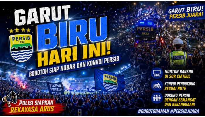 Jadwal Nobar dan Rute Konvoi Persib di Garut Hari Ini