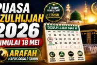 Jadwal Puasa Dzulhijjah 2026 Lengkap, Niat dan Keutamaannya yang Sayang Dilewatkan