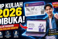 Calon mahasiswa mengakses pendaftaran KIP Kuliah 2026 jalur mandiri PTN melalui laman resmi pemerintah untuk mendapatkan bantuan kuliah gratis hingga lulus (Poto ilustrasi)