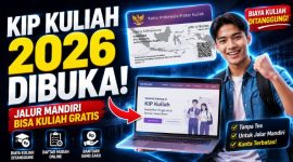 Calon mahasiswa mengakses pendaftaran KIP Kuliah 2026 jalur mandiri PTN melalui laman resmi pemerintah untuk mendapatkan bantuan kuliah gratis hingga lulus (Poto ilustrasi)