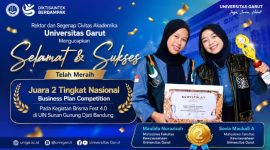 Mahasiswa Fakultas Kewirausahaan UNIGA Raih Juara Nasional Business Plan Competition