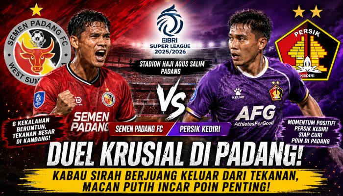 Nasib Semen Padang di Ujung Tanduk, Persik Kediri Siap Manfaatkan Situasi