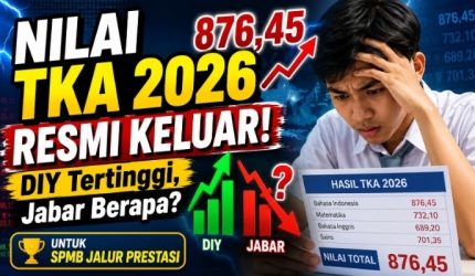 Nilai TKA Matematika 2026 Diumumkan DIY Tertinggi Jawa Barat di Angka 3987