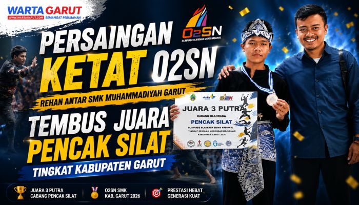 Persaingan Ketat O2SN, Rehan Antar SMK Muhammadiyah Garut Tembus Juara Pencak Silat Tingkat Kabupaten Garut