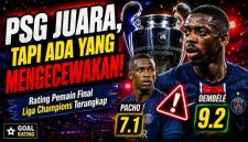 Willian Pacho tampil impresif saat PSG mengalahkan Arsenal di final Liga Champions dan menjadi pemain dengan rating tertinggi dalam skuad Luis Enrique