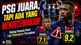 Willian Pacho tampil impresif saat PSG mengalahkan Arsenal di final Liga Champions dan menjadi pemain dengan rating tertinggi dalam skuad Luis Enrique