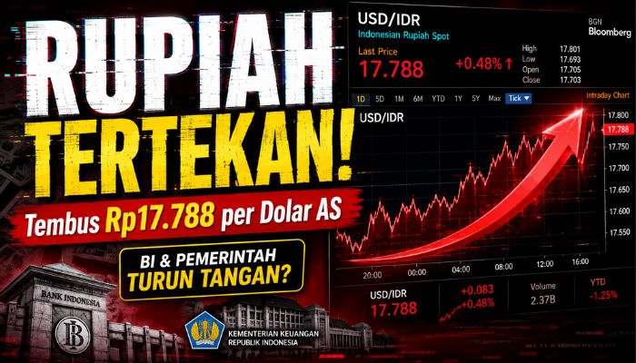 Rupiah Tertekan Dekati Rp17.800 per Dolar AS, Investor Pilih Menunggu di Pekan Singkat