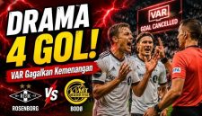 Hasil Rosenborg vs Bodø/Glimt 2-2, VAR Batalkan Gol Penentu di Eliteserien