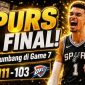 Victor Wembanyama memimpin Spurs mengalahkan OKC Thunder 111-103 di Game 7 Final Wilayah Barat NBA 2026.