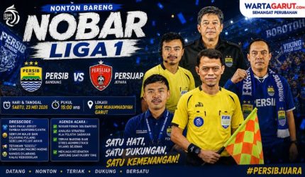 SMK Muhammadiyah Garut Gelar Nobar Persib vs Persijap Dukung Maung Bandung Juara