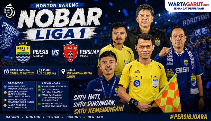 SMK Muhammadiyah Garut Gelar Nobar Persib vs Persijap, Dukung Maung Bandung Juara
