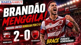 Skor Madura United vs PSM Makassar 2-0, Brandão Jadi Pembeda