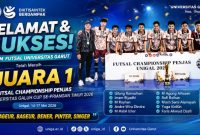 Tim Futsal UNIGA Juara 1 Futsal Championship Se-Priangan Timur 2026