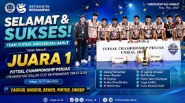 Tim Futsal UNIGA Juara 1 Futsal Championship Se-Priangan Timur 2026