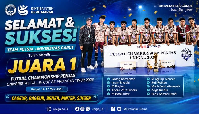 Tim Futsal UNIGA Juara 1 Futsal Championship Se-Priangan Timur 2026